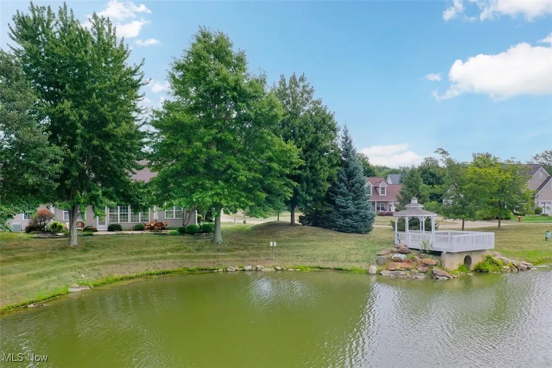 Aerial perspective of the property and water view