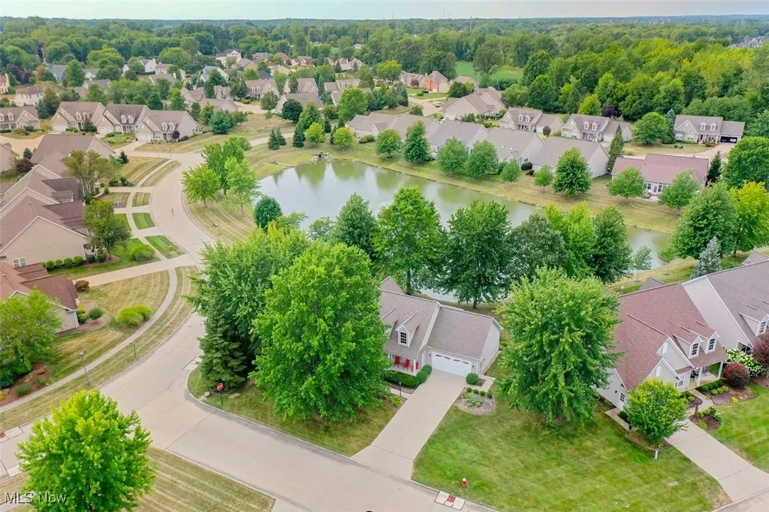 Aerial perspective of the front of the property