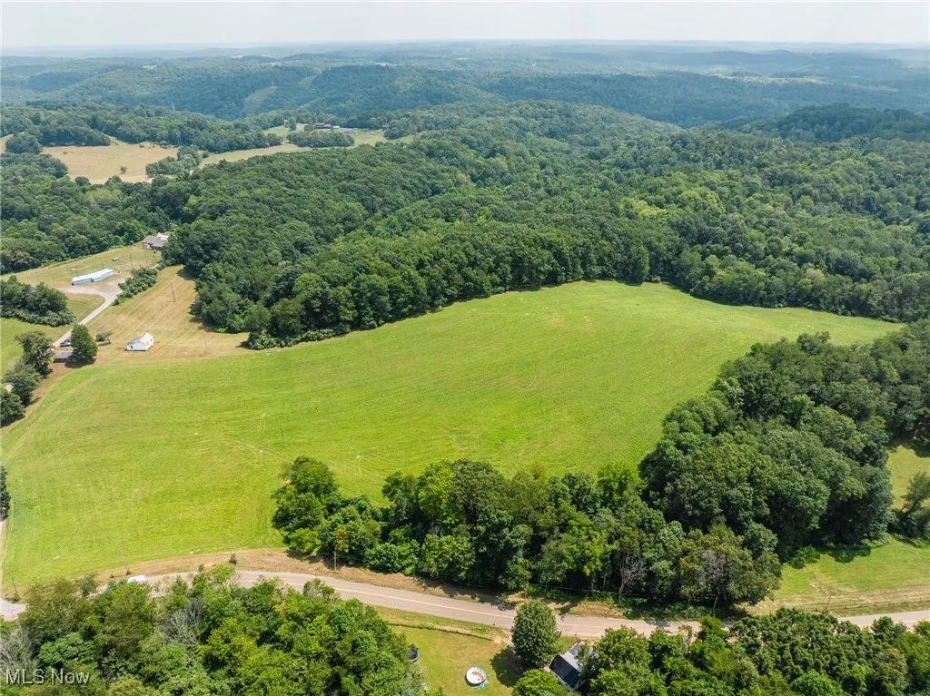 Aerial view of sparsely populated area