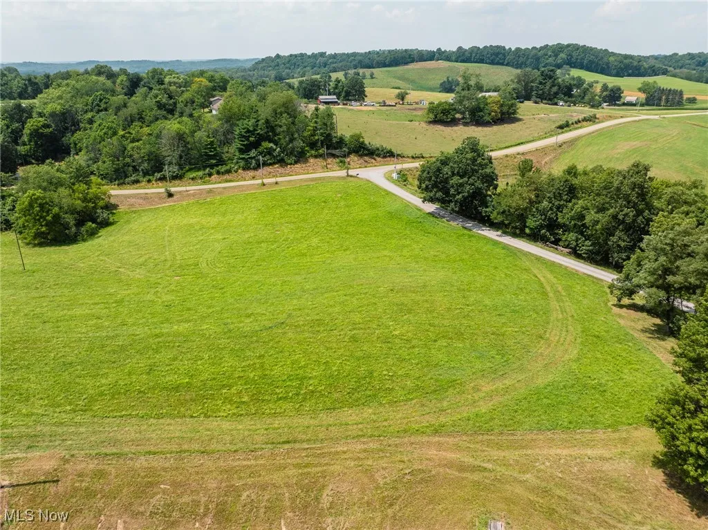 Aerial view of sparsely populated area