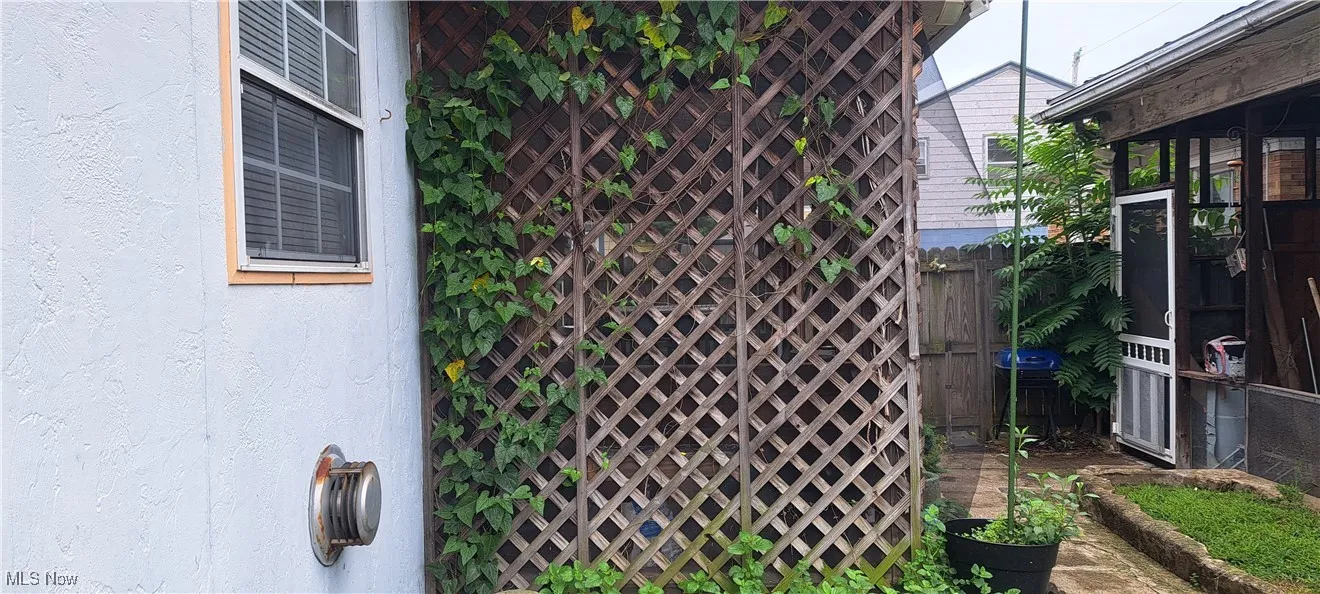 Exterior view of stucco siding