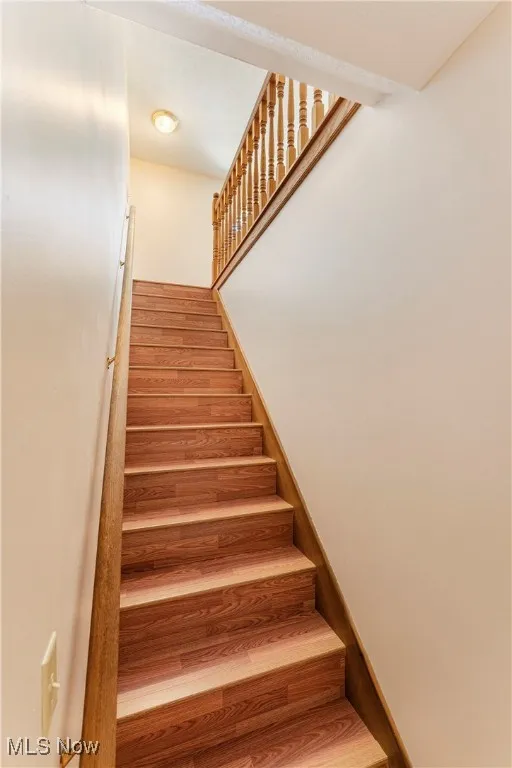 Second Staircase with wood finished floors