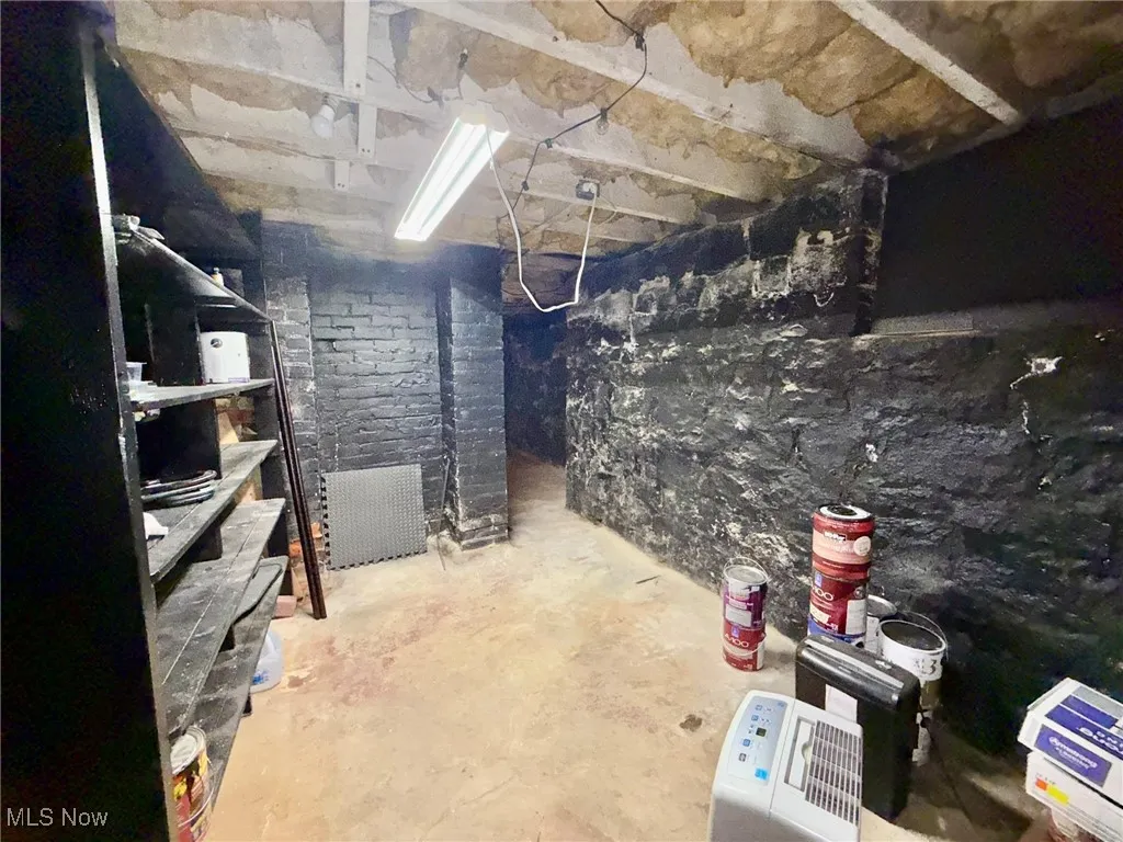 View of unfinished below grade area