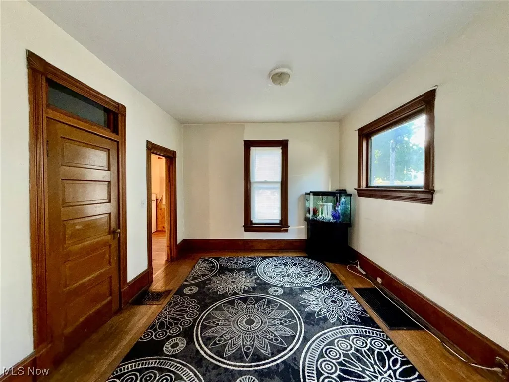 Living area featuring wood finished floors