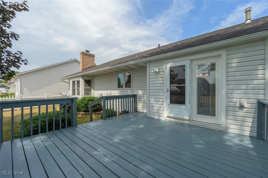 View of wooden deck