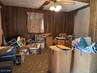 Storage featuring a ceiling fan