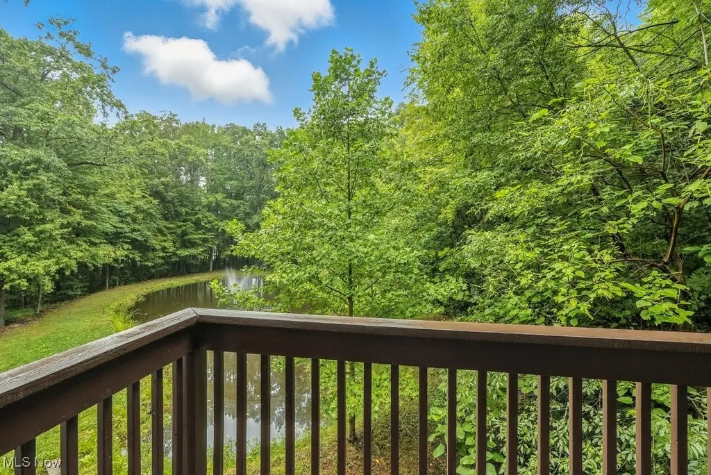 Deck featuring a water view