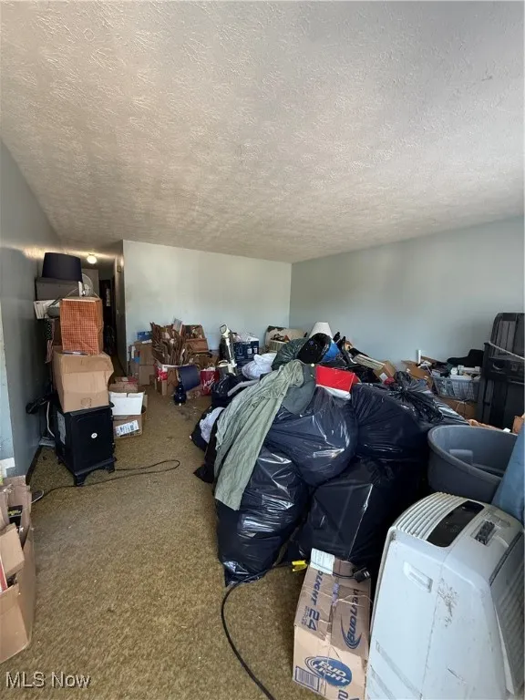 Bonus room with a textured ceiling