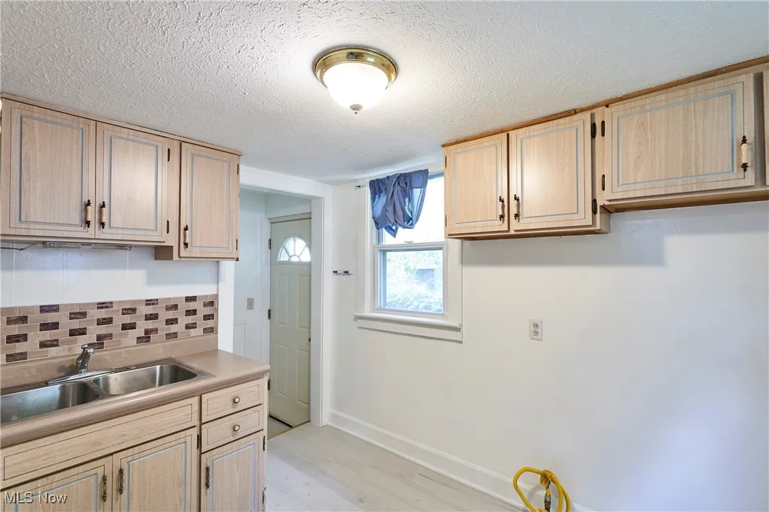 Kitchen with laminate floors