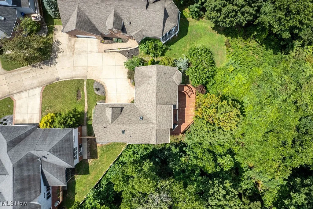 View from above of property