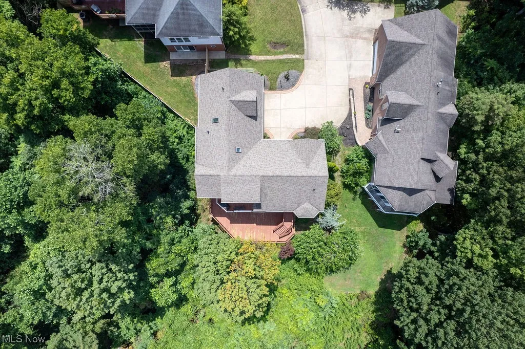 View from above of property