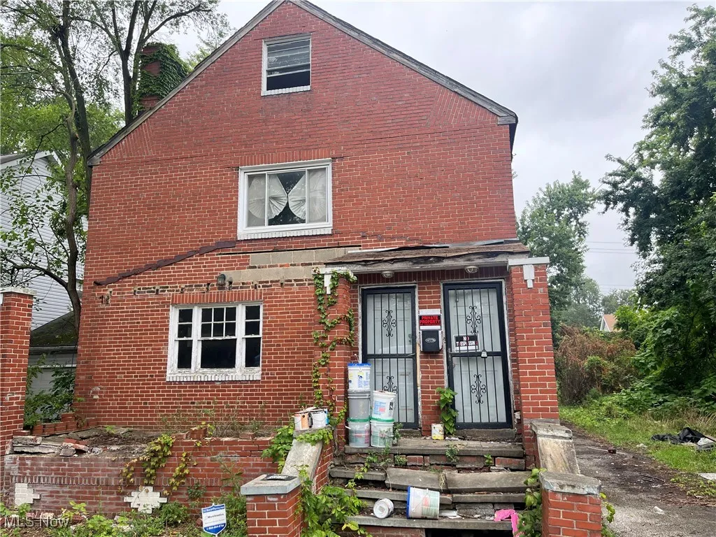 View of front facade with brick siding