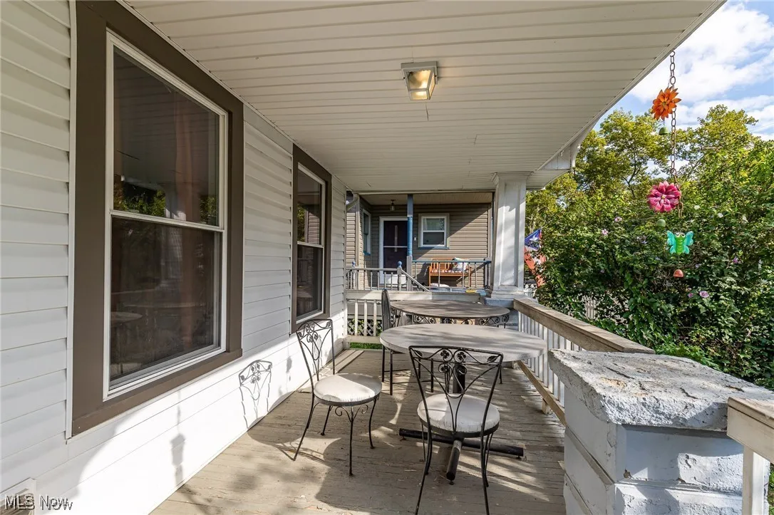 View of covered porch