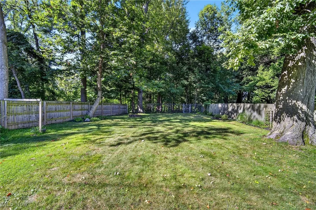 Property continues through the gate at back of fenced area into the woods ravine and down to the creek.