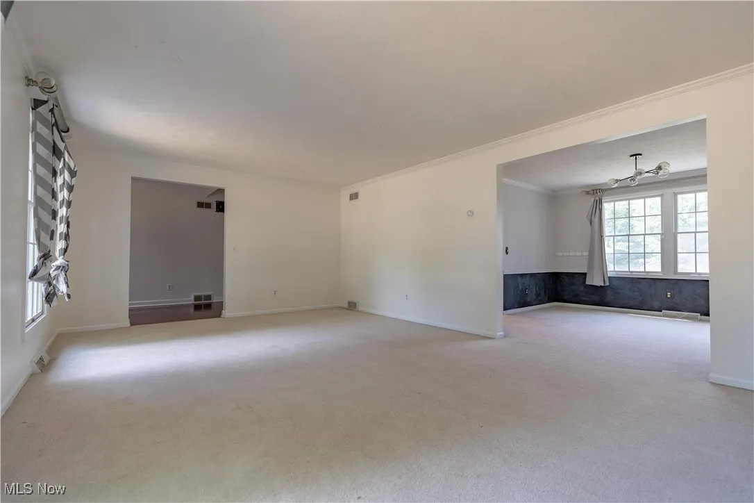 Living room leading into dining room