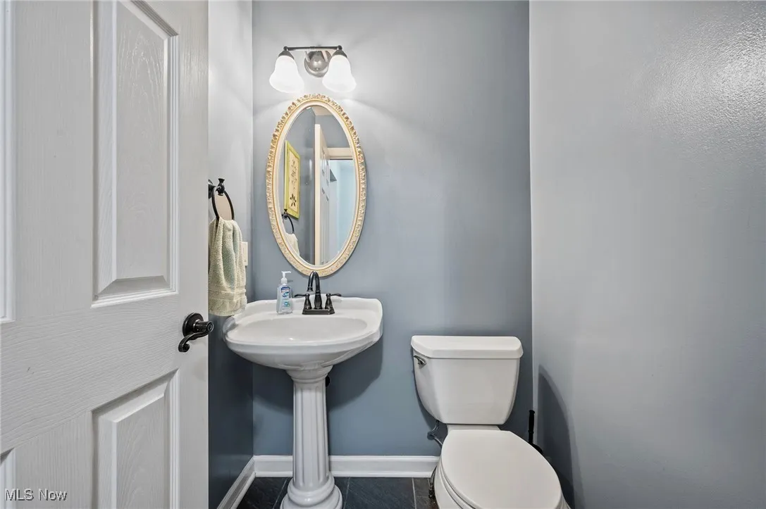 Half bathroom on the first floor