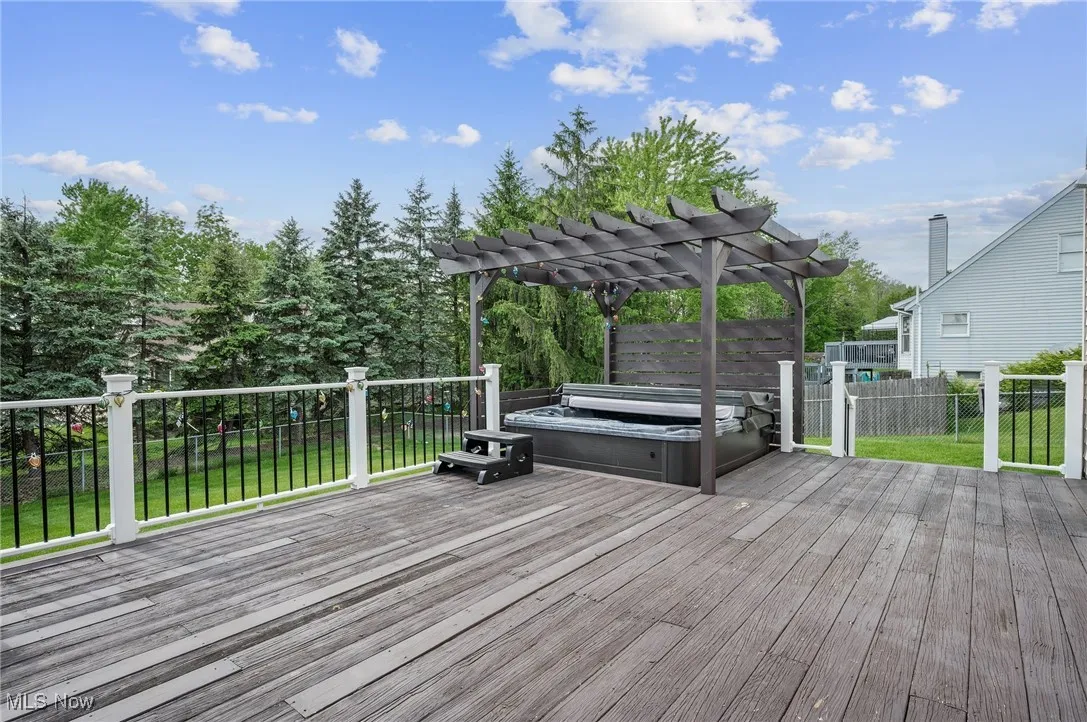 Deck with space for a hot tub