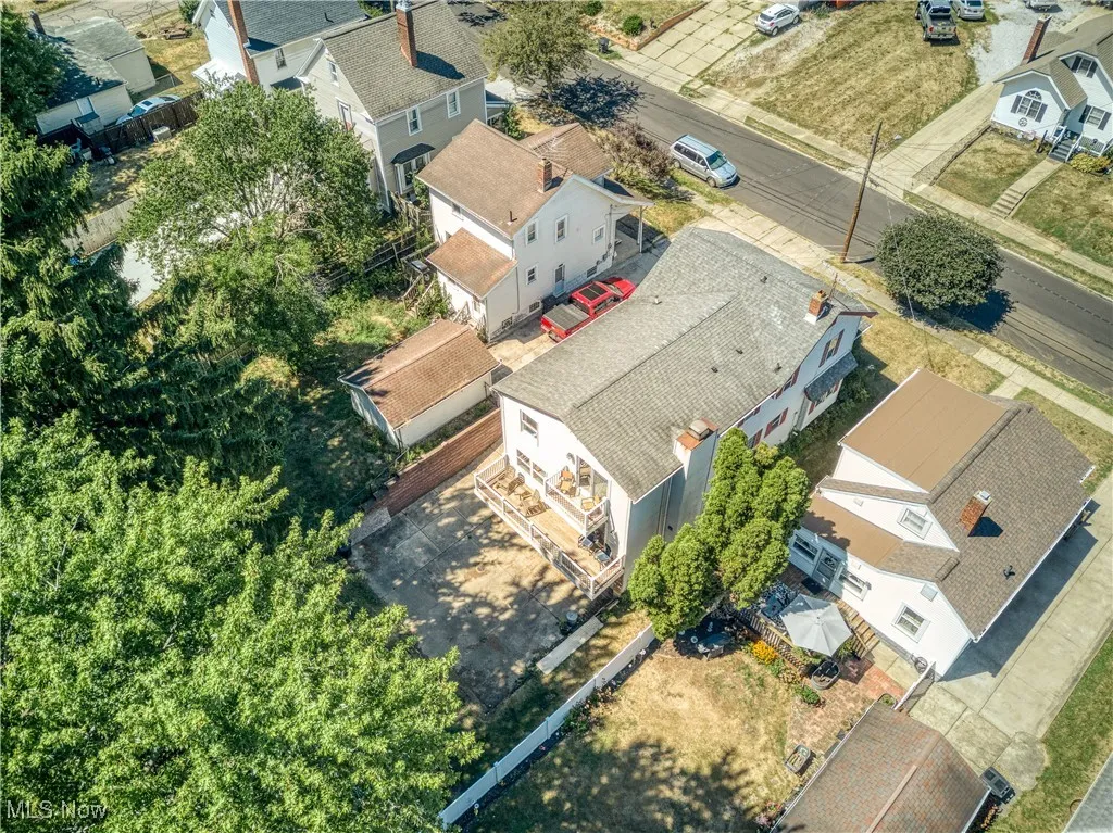 Aerial view of residential area
