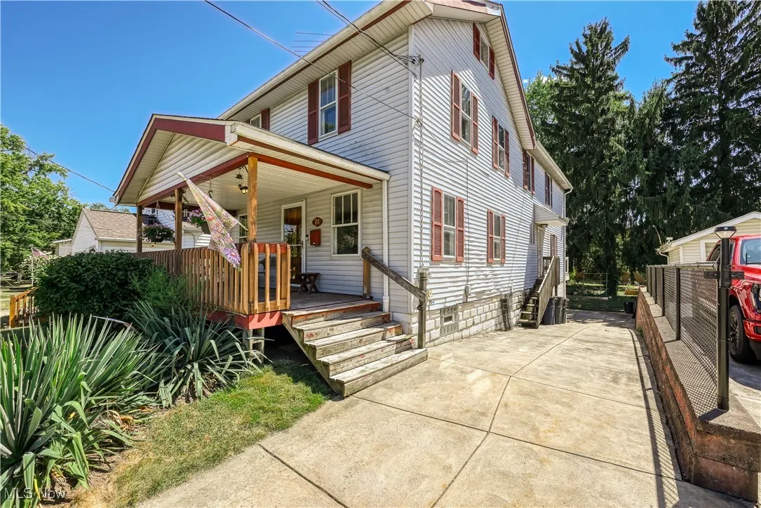 View of front of property with a porch