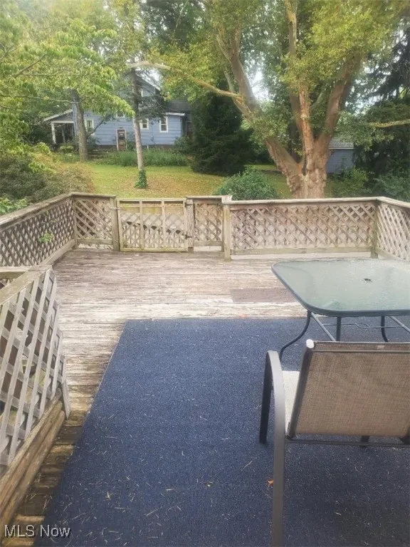 View of wooden deck