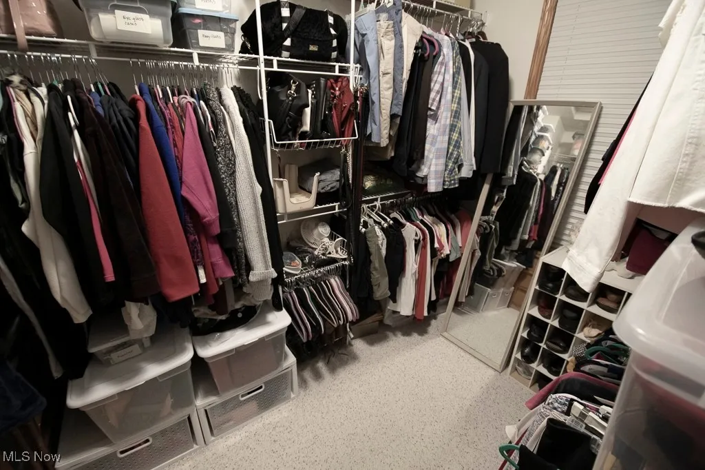 View of spacious closet