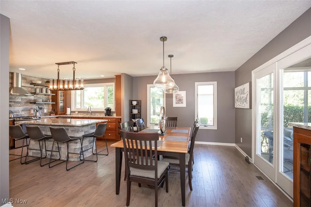Dining area open to kitchen and living room