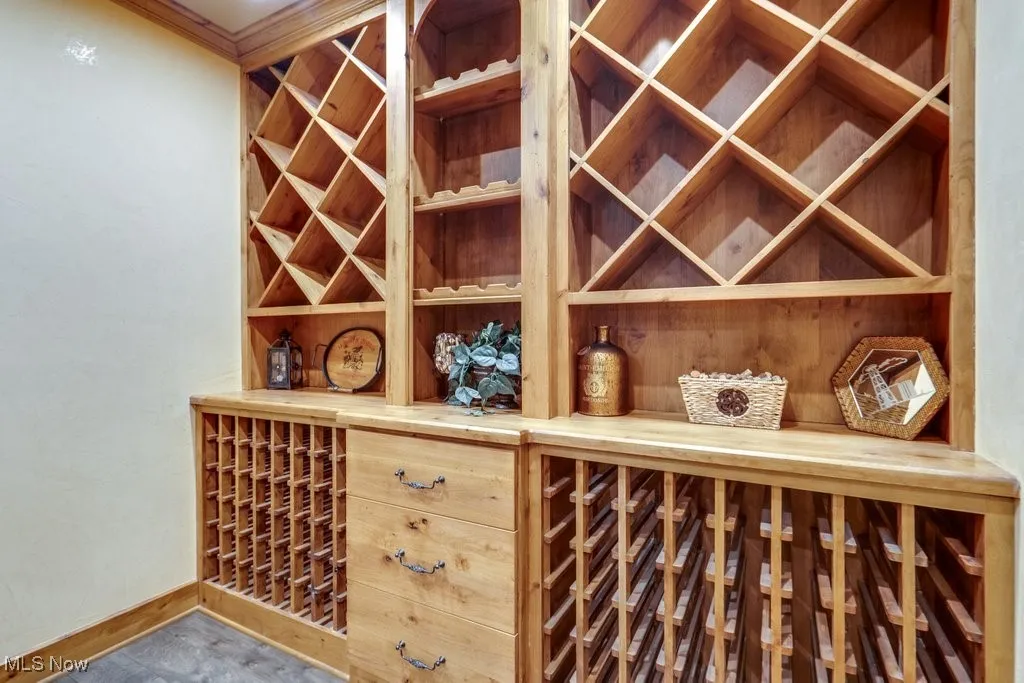 Wine area featuring baseboards