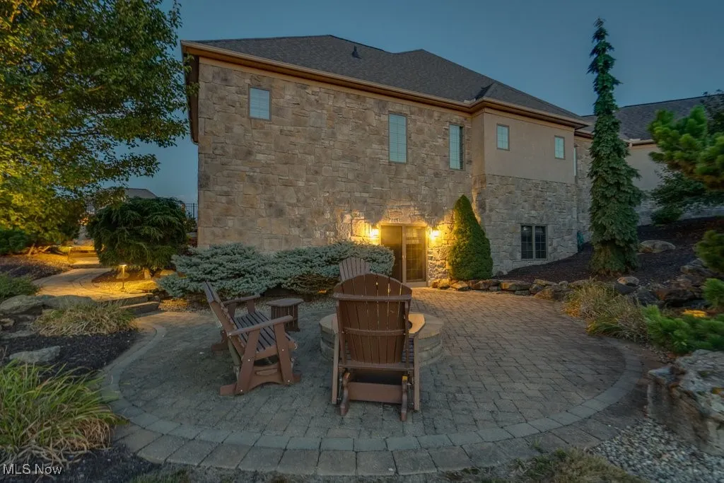 Lower/Basement level walk out with full waterfall.
