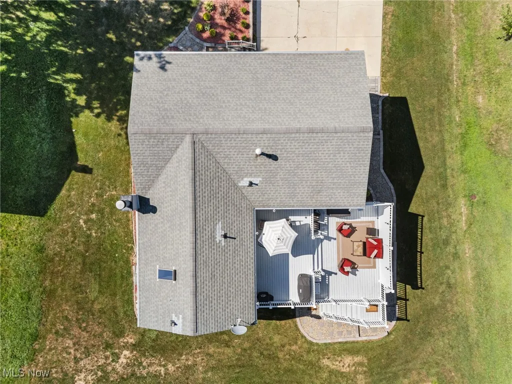 View from above of property