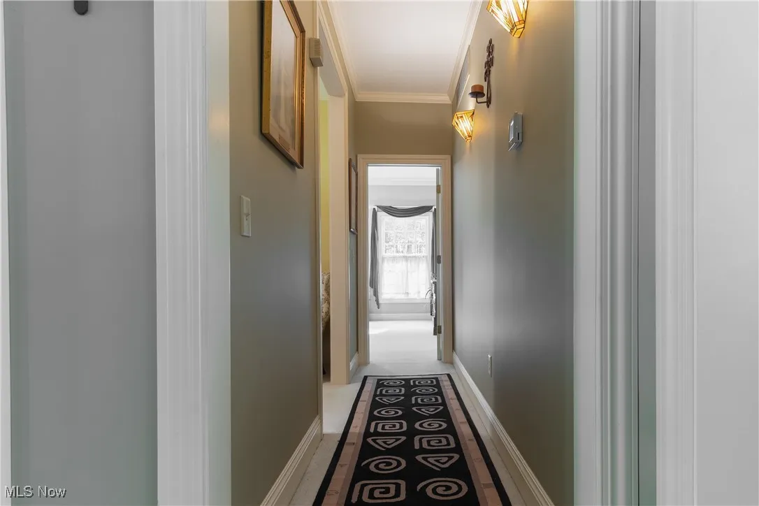 Hallway to master bedroom and office