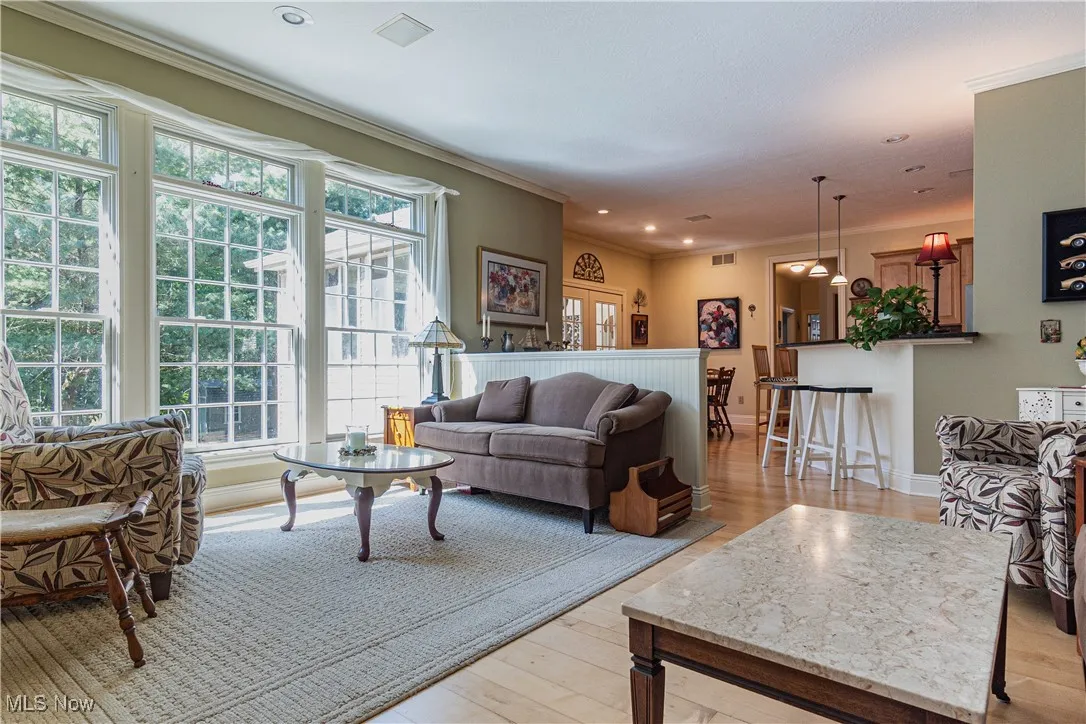 Great room with ample natural light