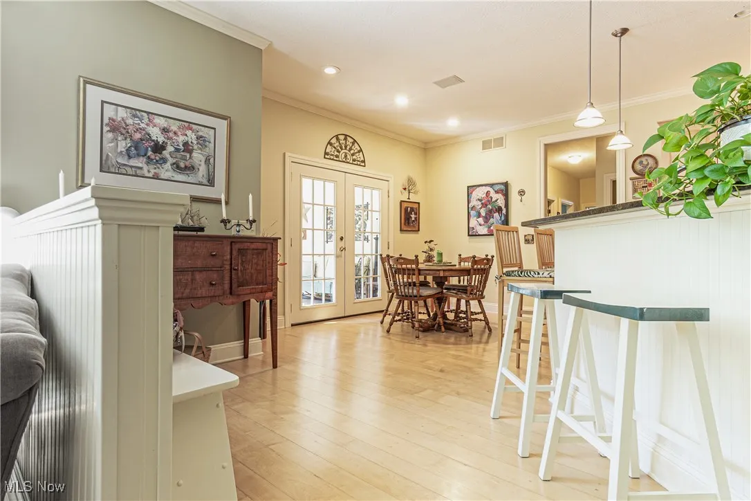 Breakfast bar by great room