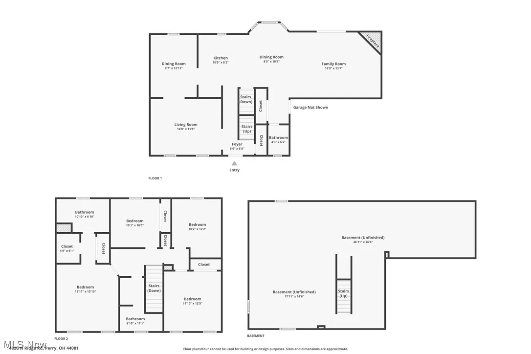 4826 N Ridge Road, Perry, Ohio 44081,MLS Now Listing ID