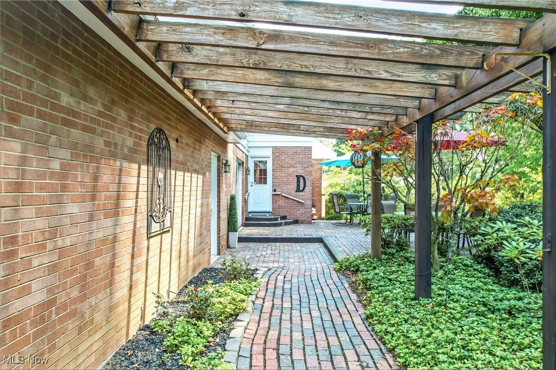 View of patio with entry steps