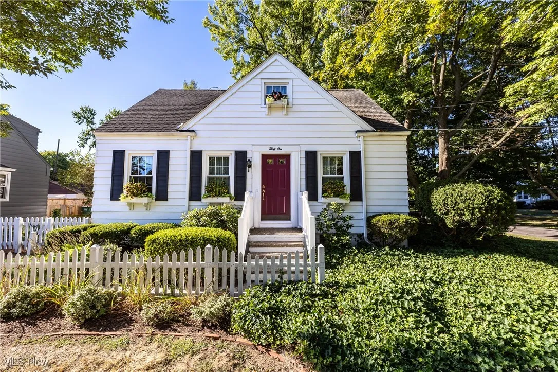 Cape-cod style house featuring a shingled roof