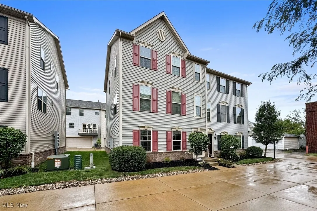 View of front of home with a front yard
