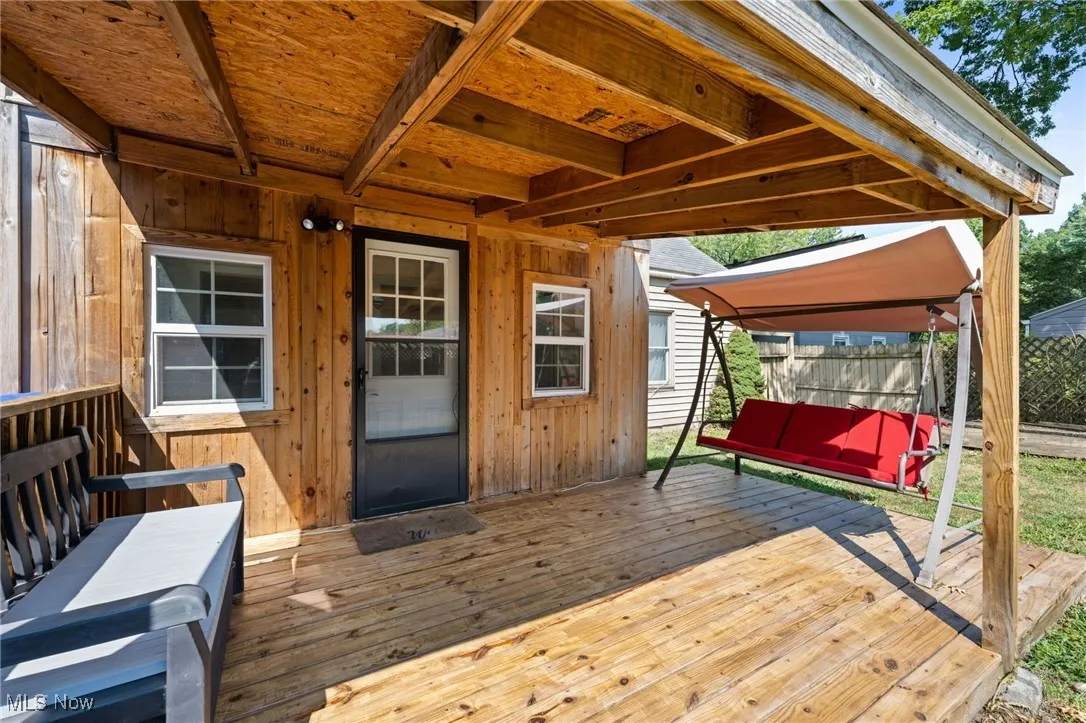 View of wooden terrace