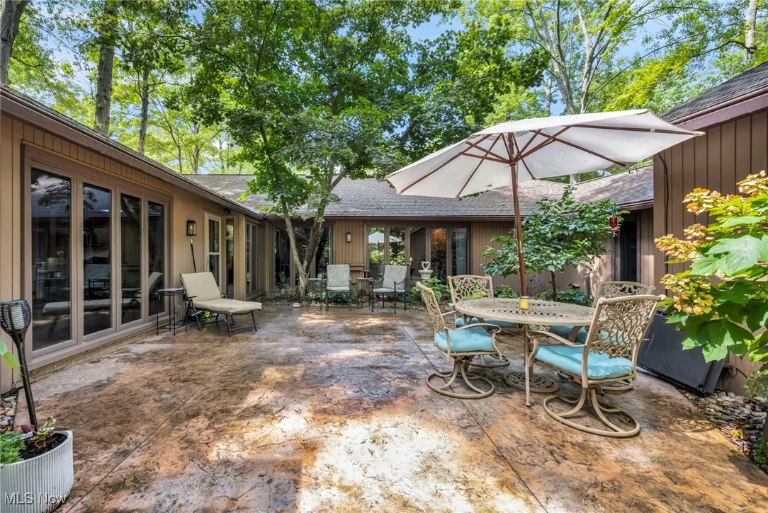 View of patio featuring outdoor dining space