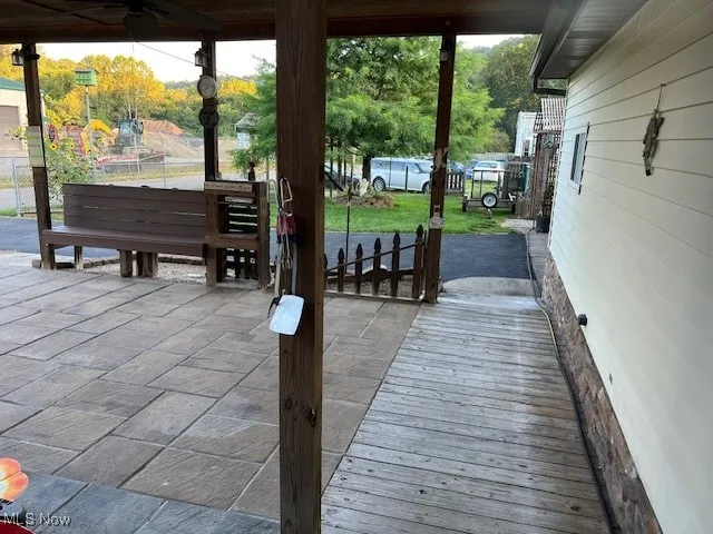 Dock with a porch