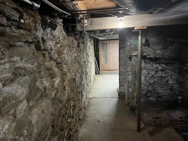 View of unfinished basement