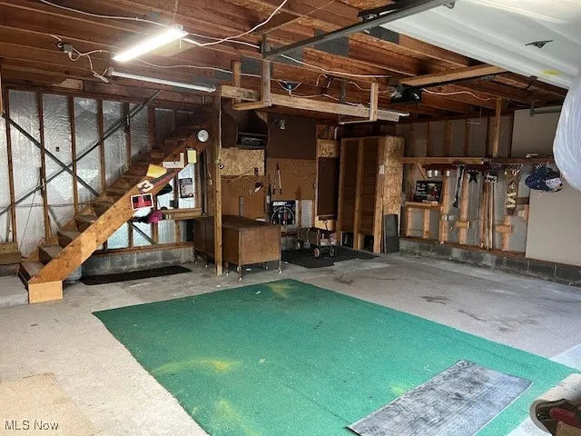 View of garage loft upstairs