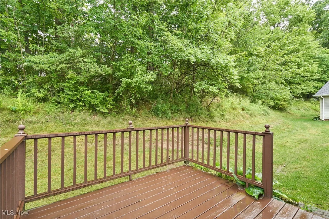deck with views of the woods