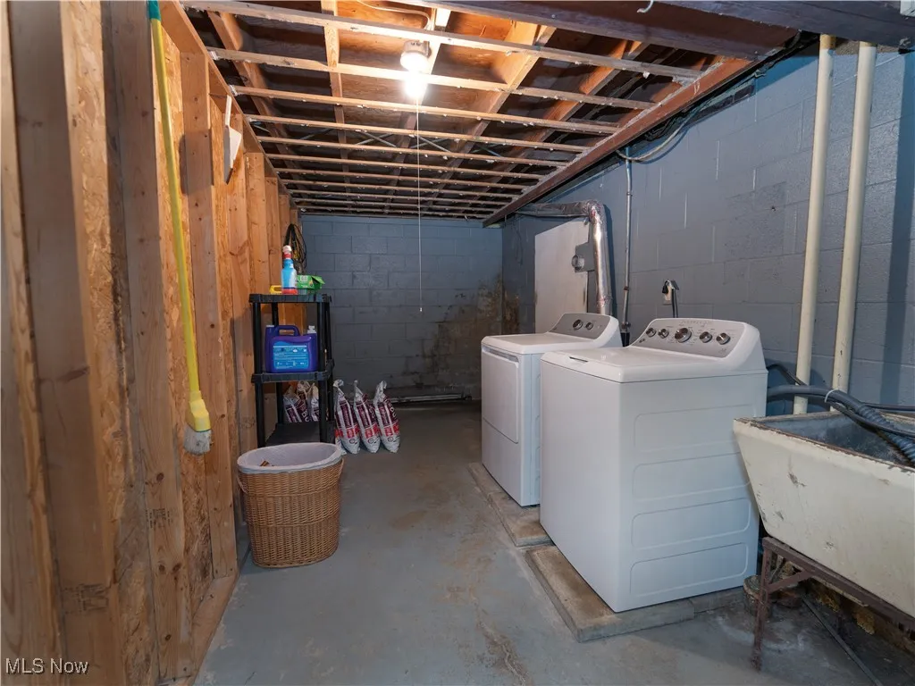 Laundry area featuring washing machine and dryer