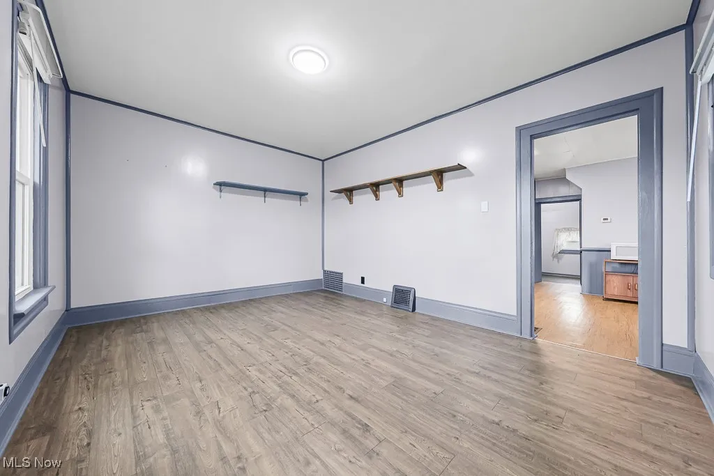 Living room featuring light wood-type flooring