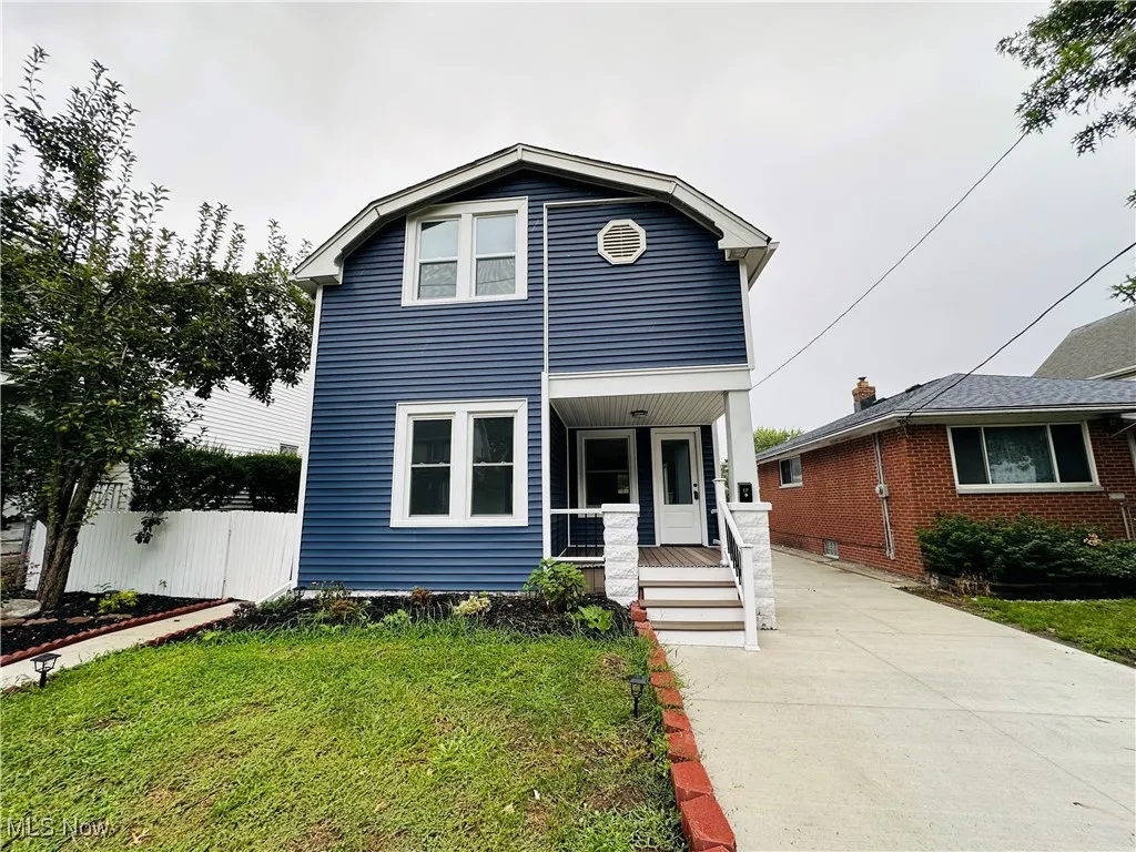 View of front facade with covered porch