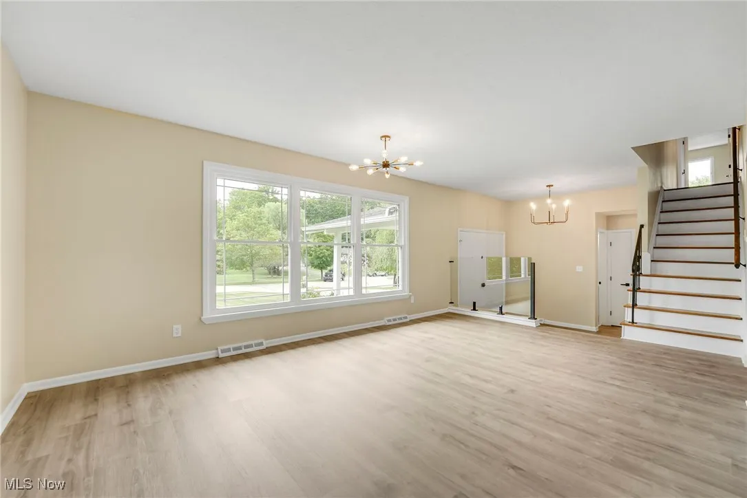 Bright living room off the foyer