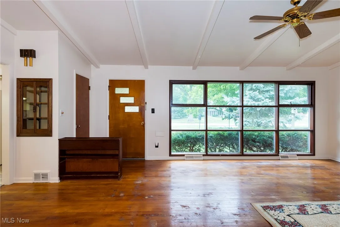 View facing front yard from living room/dining room area