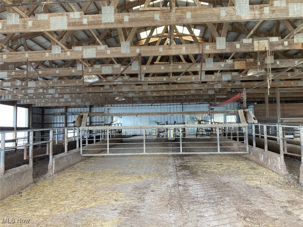 Inside view of barn