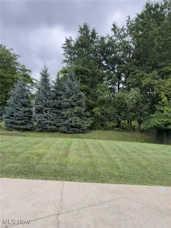 View of green lawn with view of scattered trees