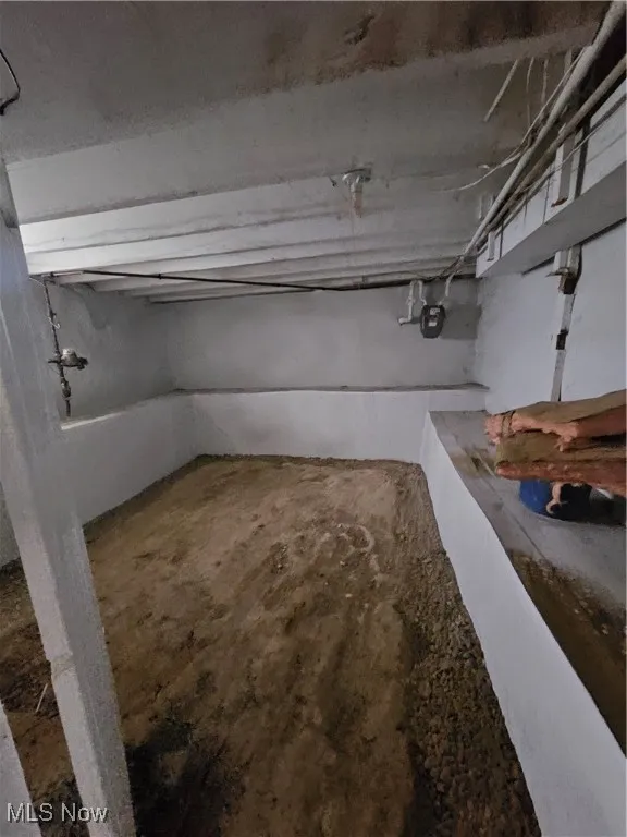 View of unfinished basement